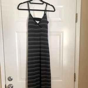 Black/gray maxi dress. Never worn.